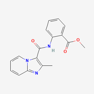 molecular formula C17H15N3O3 B7716841 methyl 2-(2-methylimidazo[1,2-a]pyridine-3-carboxamido)benzoate 