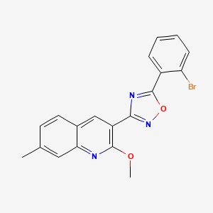 5-(2-bromophenyl)-3-(2-methoxy-7-methylquinolin-3-yl)-1,2,4-oxadiazole