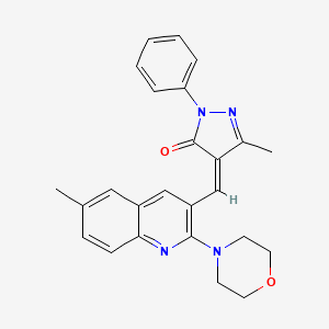 (Z)-3-methyl-4-((6-methyl-2-morpholinoquinolin-3-yl)methylene)-1-phenyl-1H-pyrazol-5(4H)-one