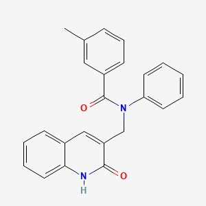 molecular formula C24H20N2O2 B7716897 N-((2-hydroxyquinolin-3-yl)methyl)-3-methyl-N-phenylbenzamide 
