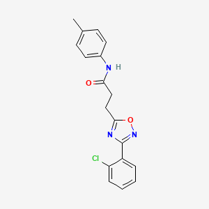3-(3-(2-chlorophenyl)-1,2,4-oxadiazol-5-yl)-N-(p-tolyl)propanamide