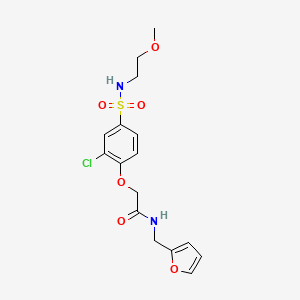 molecular formula C16H19ClN2O6S B7716994 N-cyclohexyl-N-[2-oxo-2-(pyrrolidin-1-yl)ethyl]benzenesulfonamide 