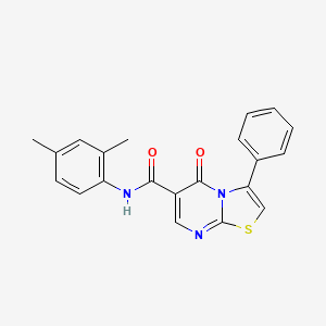 2-{N-[(4-methylphenyl)methyl]benzenesulfonamido}-N-[3-(trifluoromethyl)phenyl]acetamide