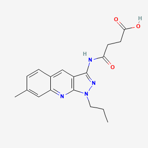 4-((7-methyl-1-propyl-1H-pyrazolo[3,4-b]quinolin-3-yl)amino)-4-oxobutanoic acid