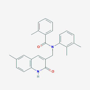 molecular formula C27H26N2O2 B7717092 N-(2,3-dimethylphenyl)-N-((2-hydroxy-6-methylquinolin-3-yl)methyl)-2-methylbenzamide 