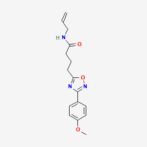 molecular formula C16H19N3O3 B7717094 N-allyl-4-(3-(4-methoxyphenyl)-1,2,4-oxadiazol-5-yl)butanamide 