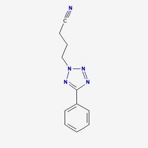 molecular formula C11H11N5 B7717107 4-(5-phenyl-2H-1,2,3,4-tetrazol-2-yl)butanenitrile CAS No. 445265-00-9