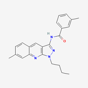 N-(1-butyl-7-methyl-1H-pyrazolo[3,4-b]quinolin-3-yl)-3-methylbenzamide