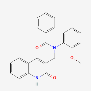 molecular formula C24H20N2O3 B7717137 N-((2-hydroxyquinolin-3-yl)methyl)-N-(2-methoxyphenyl)benzamide 