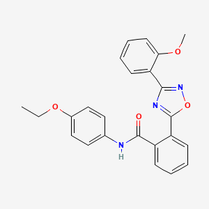 molecular formula C24H21N3O4 B7717143 N-(4-ethoxyphenyl)-2-(3-(2-methoxyphenyl)-1,2,4-oxadiazol-5-yl)benzamide 