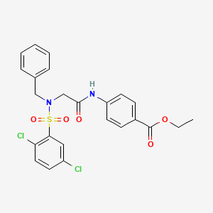 molecular formula C24H22Cl2N2O5S B7717165 2-(N-benzyl2,5-dichlorobenzenesulfonamido)-N-(2-ethylphenyl)acetamide 