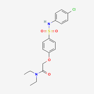 molecular formula C18H21ClN2O4S B7717192 2-(4-(N-(4-chlorophenyl)sulfamoyl)phenoxy)-N,N-diethylacetamide 