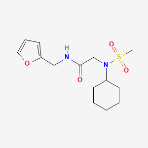 molecular formula C14H22N2O4S B7717221 2-(N-cyclohexylmethanesulfonamido)-N-(3-nitrophenyl)acetamide 