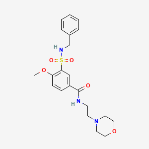 molecular formula C21H27N3O5S B7717243 3-(diethylsulfamoyl)-4-methoxy-N-(2-methylphenyl)benzamide 