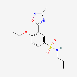 molecular formula C14H19N3O4S B7717263 4-ethoxy-3-(3-methyl-1,2,4-oxadiazol-5-yl)-N-propylbenzenesulfonamide 