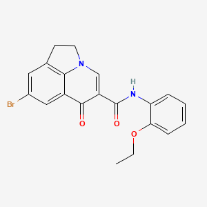 molecular formula C20H17BrN2O3 B7717295 8-bromo-N-(2-ethoxyphenyl)-6-oxo-2,6-dihydro-1H-pyrrolo[3,2,1-ij]quinoline-5-carboxamide 