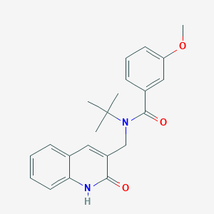 molecular formula C22H24N2O3 B7717307 N-(tert-butyl)-N-((2-hydroxyquinolin-3-yl)methyl)-3-methoxybenzamide 