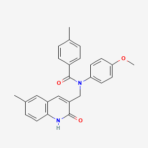 N-((2-hydroxy-6-methylquinolin-3-yl)methyl)-N-(4-methoxyphenyl)-4-methylbenzamide