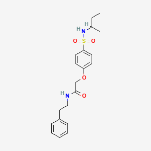 molecular formula C20H26N2O4S B7717328 N-(2H-1,3-benzodioxol-5-yl)-2-{4-[(butan-2-yl)sulfamoyl]phenoxy}acetamide 
