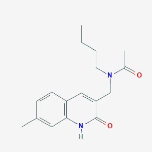 N-butyl-N-((2-hydroxy-7-methylquinolin-3-yl)methyl)acetamide