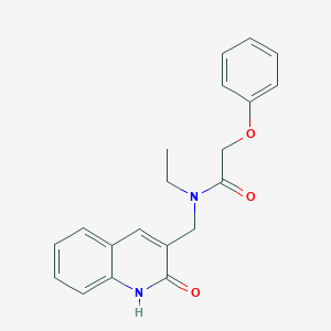 molecular formula C20H20N2O3 B7717386 N-ethyl-N-((2-hydroxyquinolin-3-yl)methyl)-2-phenoxyacetamide 