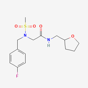 molecular formula C15H21FN2O4S B7717389 N-cyclohexyl-N-[2-oxo-2-(1,2,3,4-tetrahydroisoquinolin-2-yl)ethyl]methanesulfonamide 