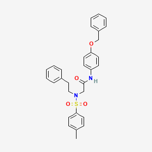 molecular formula C30H30N2O4S B7717392 N-[2-(4-benzylpiperidin-1-yl)-2-oxoethyl]-4-methyl-N-(2-phenylethyl)benzene-1-sulfonamide 
