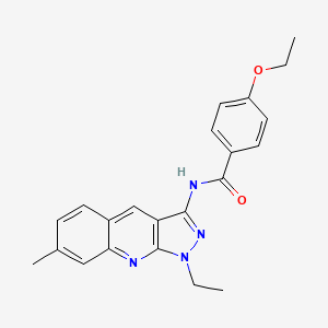 4-ethoxy-N-(1-ethyl-7-methyl-1H-pyrazolo[3,4-b]quinolin-3-yl)benzamide