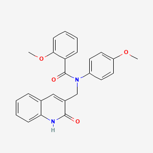 molecular formula C25H22N2O4 B7717418 N-((2-hydroxyquinolin-3-yl)methyl)-2-methoxy-N-(4-methoxyphenyl)benzamide 