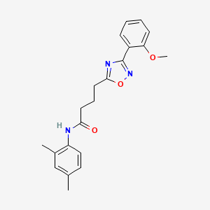 molecular formula C21H23N3O3 B7717426 N-(2,4-dimethylphenyl)-4-(3-(2-methoxyphenyl)-1,2,4-oxadiazol-5-yl)butanamide 