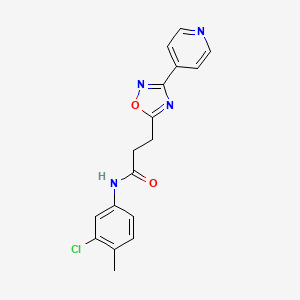 N-(3-chloro-4-methylphenyl)-3-(3-(pyridin-4-yl)-1,2,4-oxadiazol-5-yl)propanamide