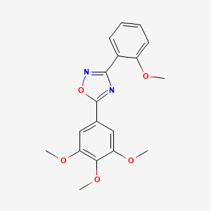 molecular formula C18H18N2O5 B7717470 3-(2-methoxyphenyl)-5-(3,4,5-trimethoxyphenyl)-1,2,4-oxadiazole 