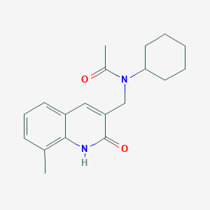 molecular formula C19H24N2O2 B7717518 N-cyclohexyl-N-((2-hydroxy-8-methylquinolin-3-yl)methyl)acetamide 