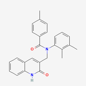 molecular formula C26H24N2O2 B7717552 N-(2,3-dimethylphenyl)-N-((2-hydroxyquinolin-3-yl)methyl)-4-methylbenzamide 