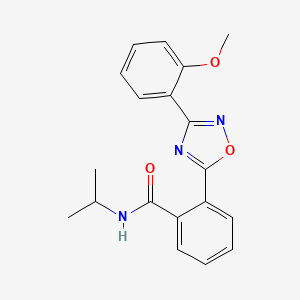 molecular formula C19H19N3O3 B7717559 N-isopropyl-2-(3-(2-methoxyphenyl)-1,2,4-oxadiazol-5-yl)benzamide 