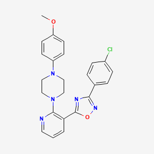 molecular formula C24H22ClN5O2 B7717565 3-(4-chlorophenyl)-5-(2-(4-(4-methoxyphenyl)piperazin-1-yl)pyridin-3-yl)-1,2,4-oxadiazole 