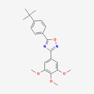 molecular formula C21H24N2O4 B7717600 5-(4-(tert-butyl)phenyl)-3-(3,4,5-trimethoxyphenyl)-1,2,4-oxadiazole 