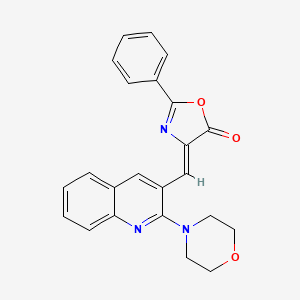 molecular formula C23H19N3O3 B7717638 (Z)-4-((2-morpholinoquinolin-3-yl)methylene)-2-phenyloxazol-5(4H)-one 
