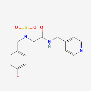 molecular formula C16H18FN3O3S B7717650 N-[4-chloro-3-(trifluoromethyl)phenyl]-2-(N-cyclohexylmethanesulfonamido)acetamide 