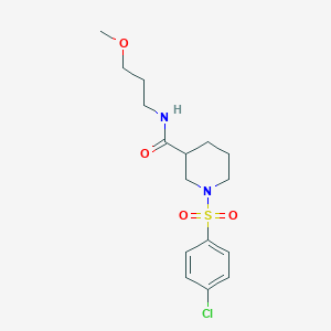 molecular formula C16H23ClN2O4S B7717677 N-[(2H-1,3-benzodioxol-5-yl)methyl]-1-(4-chlorobenzenesulfonyl)piperidine-3-carboxamide 