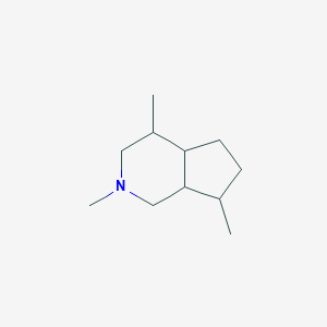 molecular formula C11H21N B077177 1H-2-吡啶，八氢-2,4,7-三甲基- CAS No. 13448-21-0
