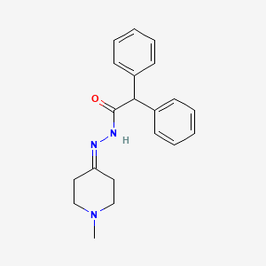 2-{4-[(Z)-{[(3,5-dimethoxyphenyl)formamido]imino}methyl]phenoxy}acetamide