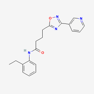 molecular formula C19H20N4O2 B7717800 N-(2-ethylphenyl)-4-(3-(pyridin-3-yl)-1,2,4-oxadiazol-5-yl)butanamide 