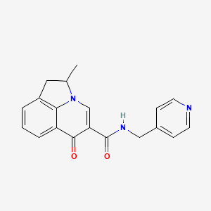 2-methyl-6-oxo-N-(pyridin-4-ylmethyl)-2,6-dihydro-1H-pyrrolo[3,2,1-ij]quinoline-5-carboxamide