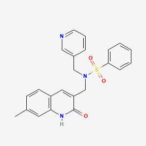 N-((2-hydroxy-7-methylquinolin-3-yl)methyl)-N-(pyridin-3-ylmethyl)benzenesulfonamide