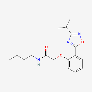molecular formula C17H23N3O3 B7717907 N-butyl-2-(2-(3-isopropyl-1,2,4-oxadiazol-5-yl)phenoxy)acetamide 