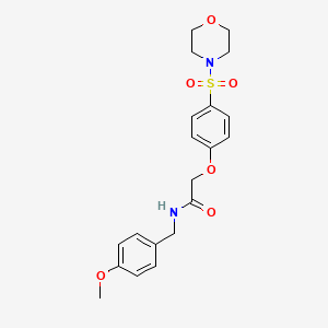 molecular formula C20H24N2O6S B7717949 N-(4-methoxybenzyl)-2-(4-(morpholinosulfonyl)phenoxy)acetamide 