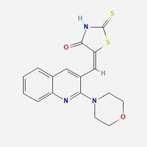 molecular formula C17H15N3O2S2 B7717958 (E)-5-((2-morpholinoquinolin-3-yl)methylene)-2-thioxothiazolidin-4-one 