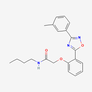molecular formula C21H23N3O3 B7717968 N-butyl-2-(2-(3-(m-tolyl)-1,2,4-oxadiazol-5-yl)phenoxy)acetamide 