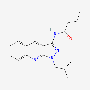 molecular formula C18H22N4O B7717978 N-(1-isobutyl-1H-pyrazolo[3,4-b]quinolin-3-yl)butyramide 